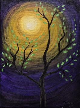 Večerni vrtinec (Akril-platno - 25x35) Martina Kozamernik